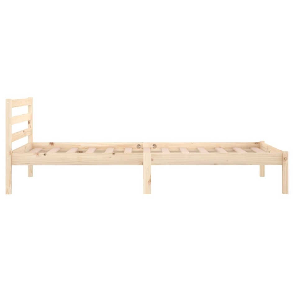 Estructura de cama sin colchón madera maciza de pino 90x200