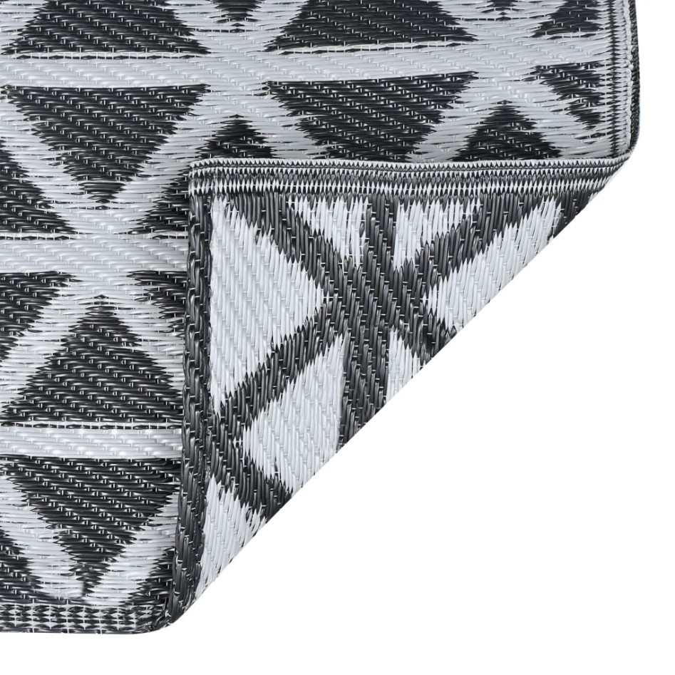 Alfombra de exterior ARAKIL negra 190x290 cm