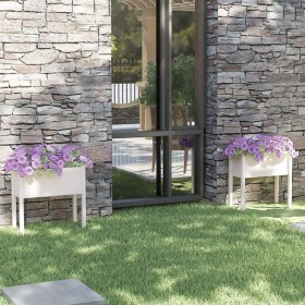 Jardineras 2 uds madera maciza de pino blanco 70x31x70