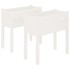Jardineras 2 uds madera maciza de pino blanco 70x31x70