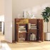 Aparador madera contrachapada roble ahumado 80x36x75