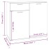 Aparador madera contrachapada roble ahumado 80x36x75