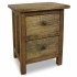 Mesita de noche de madera maciza de caoba 40x30x51