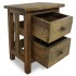 Mesita de noche de madera maciza de caoba 40x30x51