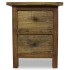 Mesita de noche de madera maciza de caoba 40x30x51
