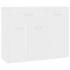 Aparador de madera contrachapada blanco 88x30x70