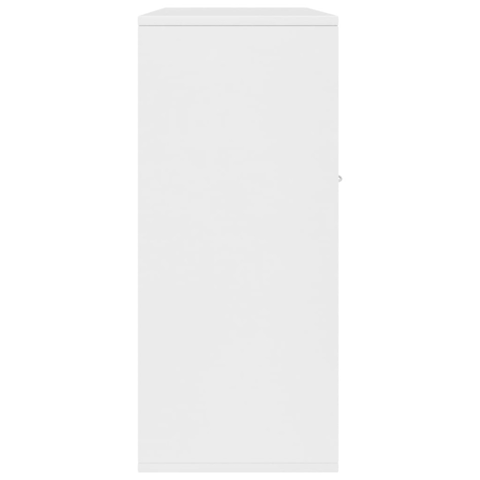 Aparador de madera contrachapada blanco 88x30x70