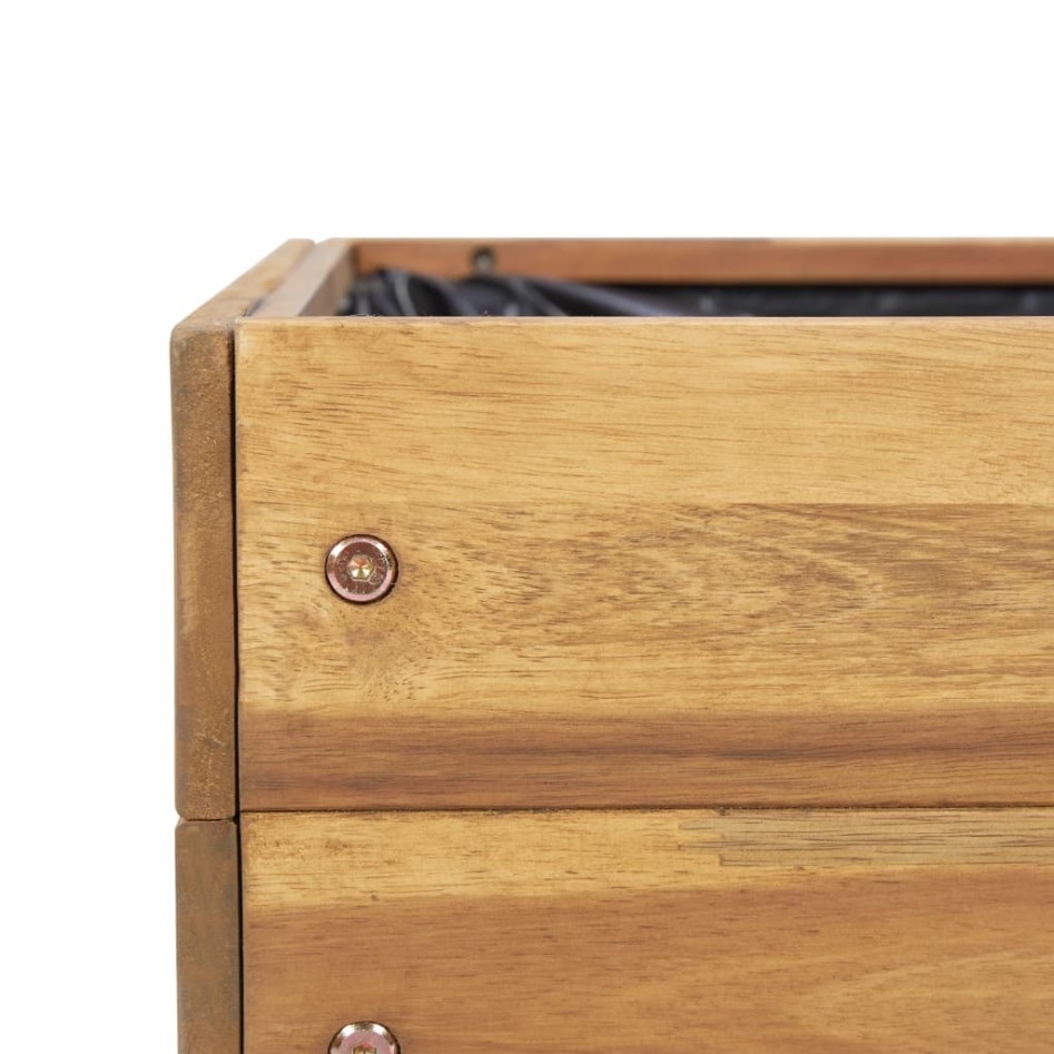 Jardinera elevada de madera maciza de acacia 50x40x45