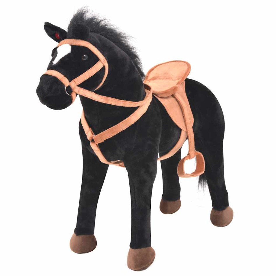 Caballo de juguete de pie de peluche