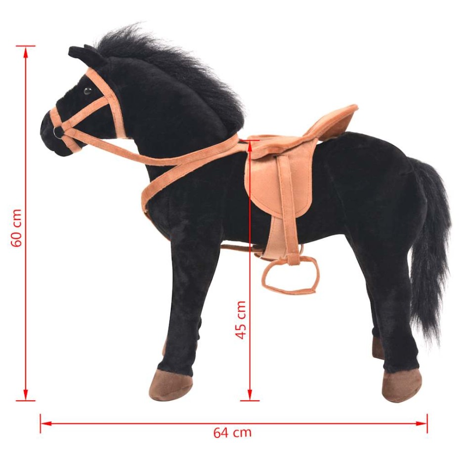Caballo de juguete de pie de peluche