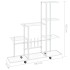Soporte de flores con rueda de metal blanco 94,5x25x92,5