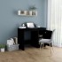 Escritorio de madera contrachapada negro 100x50x76