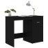 Escritorio de madera contrachapada negro 100x50x76