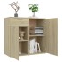 Aparador de madera contrachapada color roble Sonoma 80x36x75