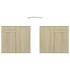 Aparador de madera contrachapada color roble Sonoma 80x36x75