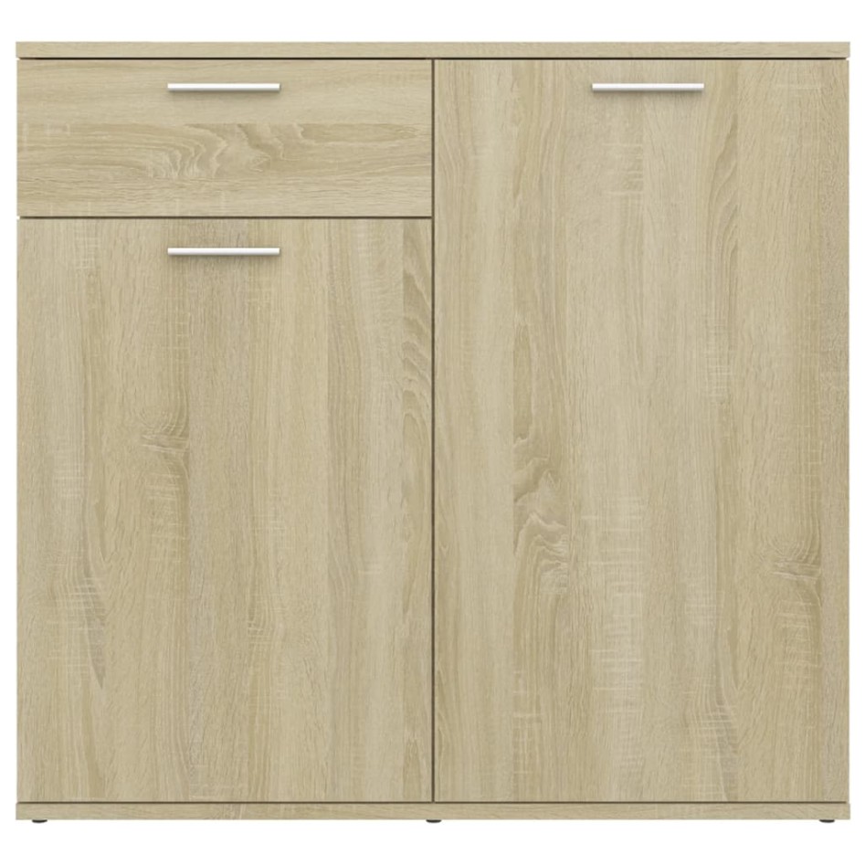Aparador de madera contrachapada color roble Sonoma 80x36x75