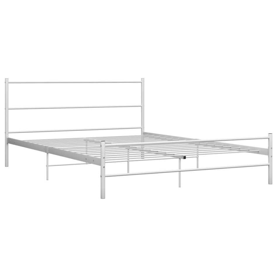 Estructura de cama sin colchón metal blanco 120x200