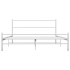 Estructura de cama sin colchón metal blanco 120x200