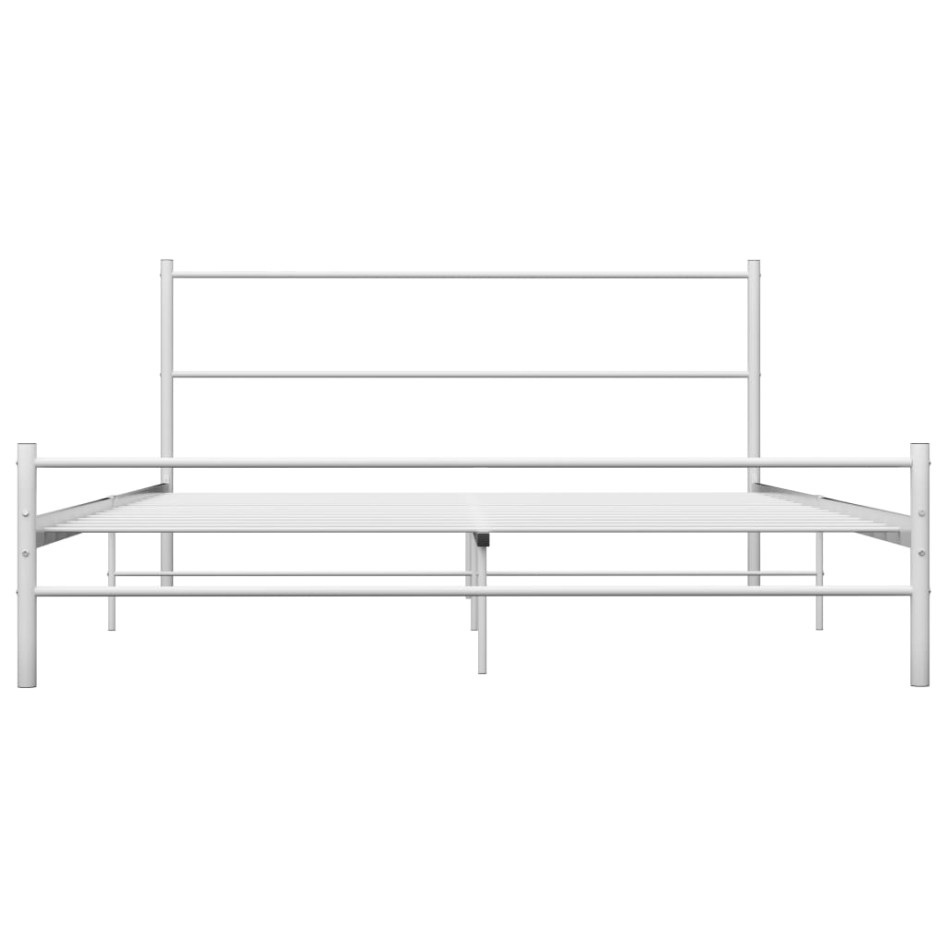Estructura de cama sin colchón metal blanco 120x200