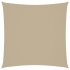 Toldo de vela cuadrado tela Oxford beige 3,6x3,6