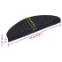 Alfombrilla de escaleras 15 uds tela punzonada 65x21x4cm