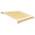 Toldo de lona amarillo y blanco 6x3 m (sin