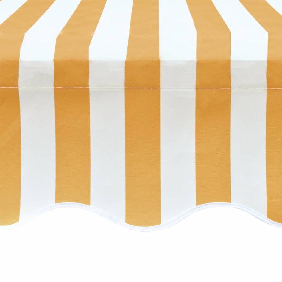 Toldo de lona amarillo y blanco 6x3 m (sin