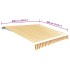 Toldo de lona amarillo y blanco 6x3 m (sin