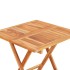 Mesa plegable de bistró de madera maciza de teca 60x60x65