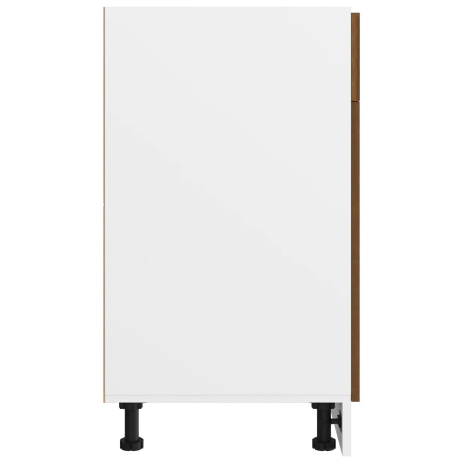 Armario bajo cocina madera ingeniería marrón 40x46x81,5