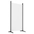 Biombo divisor de 5 paneles de tela blanco 433x180