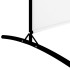 Biombo divisor de 5 paneles de tela blanco 433x180