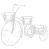 Soporte de plantas con forma de bicicleta metal estilo