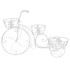 Soporte de plantas con forma de bicicleta metal estilo