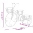 Soporte de plantas con forma de bicicleta metal estilo