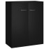 Aparador de madera contrachapada negro 60x30x75