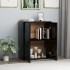Aparador de madera contrachapada negro 60x30x75