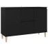 Aparador de madera ingeniería negro 101x35x70