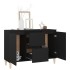 Aparador de madera ingeniería negro 101x35x70