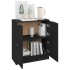 Aparador de madera contrachapada negro 60x30x70