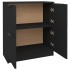Aparador de madera contrachapada negro 60x30x70