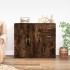 Aparador madera contrachapada roble ahumado 91x29,5x75