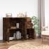 Aparador madera contrachapada roble ahumado 91x29,5x75