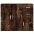 Aparador madera contrachapada roble ahumado 91x29,5x75