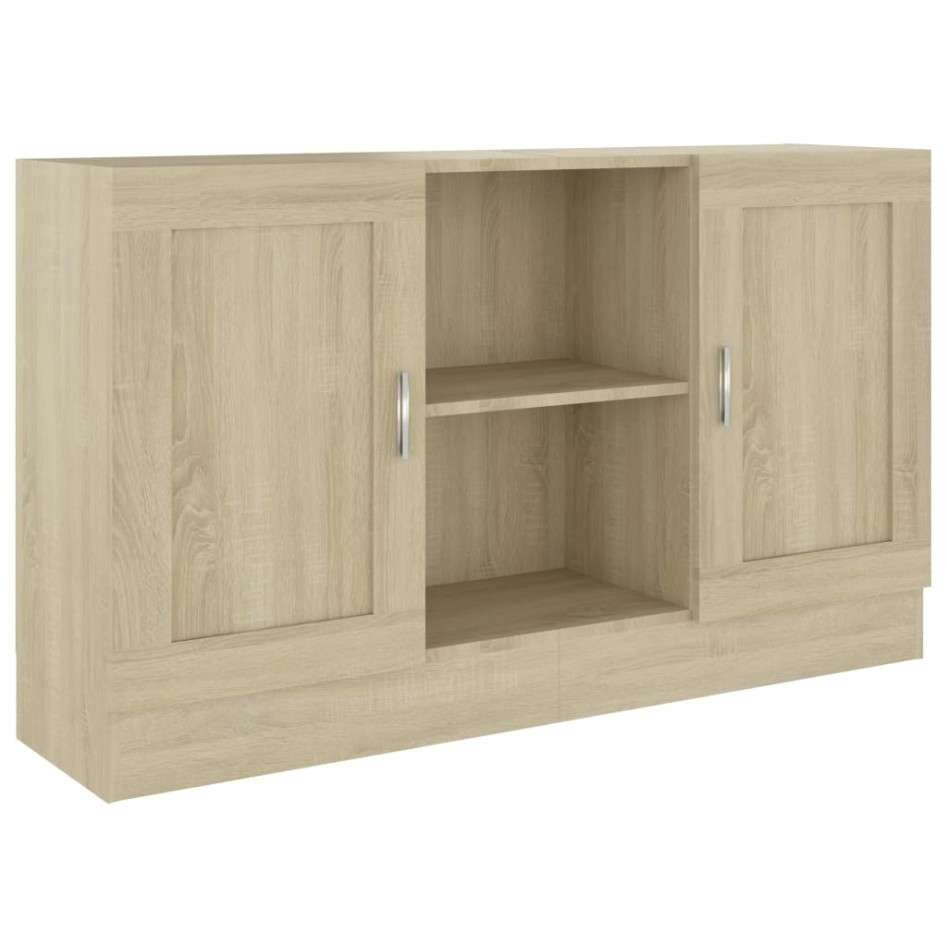 Aparador madera contrachapada color roble Sonoma 120x30,5x70