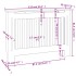 Mueble cubierta para radiador MDF 112