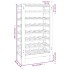 Botellero madera maciza de pino 61,5x30x107,5