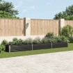 Arriate de jardín de acero galvanizado antracita 480x80x45 cm