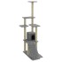 Rascador para gatos con postes de sisal gris claro 155