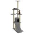 Rascador para gatos con postes de sisal gris claro 155